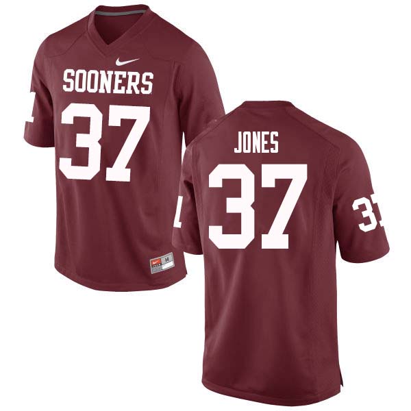 Men #37 Spencer Jones Oklahoma Sooners College Football Jerseys Sale-Crimson